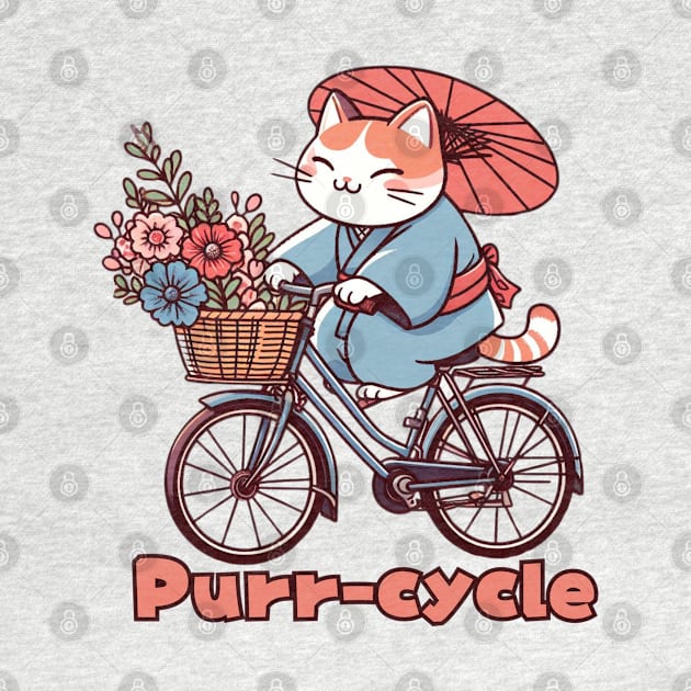 Japanese cat cycling by Japanese Fever